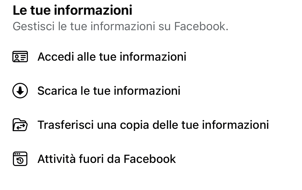 Come eliminare definitivamente il tuo account Facebook? Passo 1: Effettua il backup dei tuoi dati