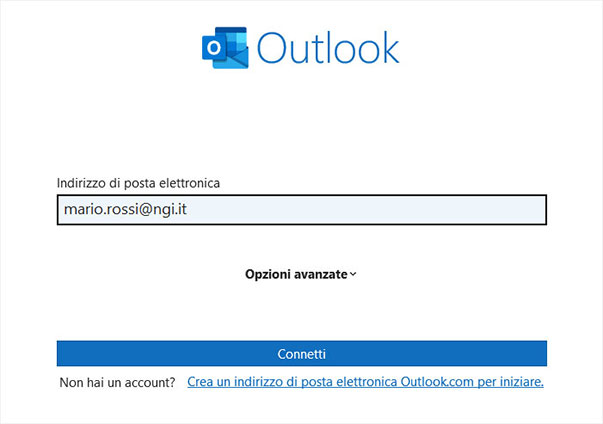 Outlook - Indirizzo di posta elettronica