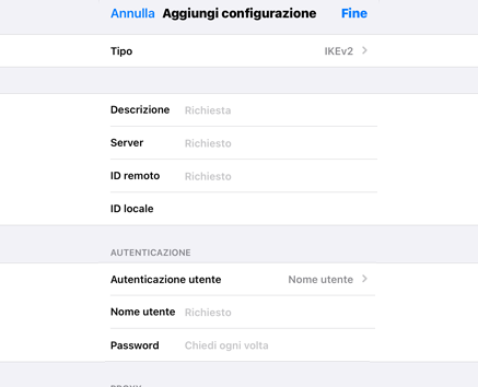 Come configurare la VPN sul cellulare