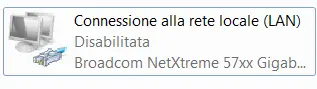 screen rete locale utilizzata