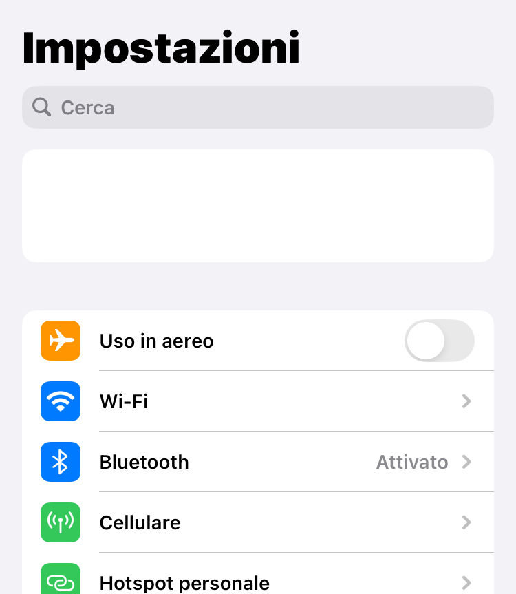 configurazioni DNS Iphone